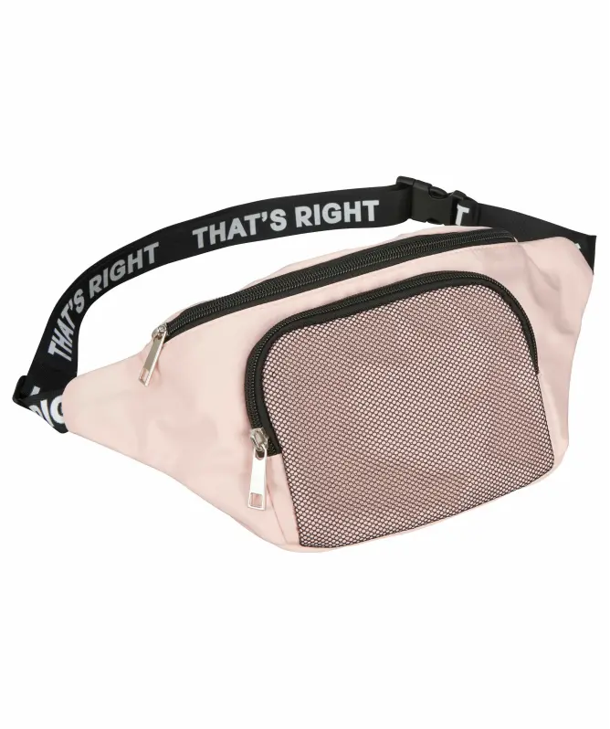 Bauchtasche mit Schriftzügen