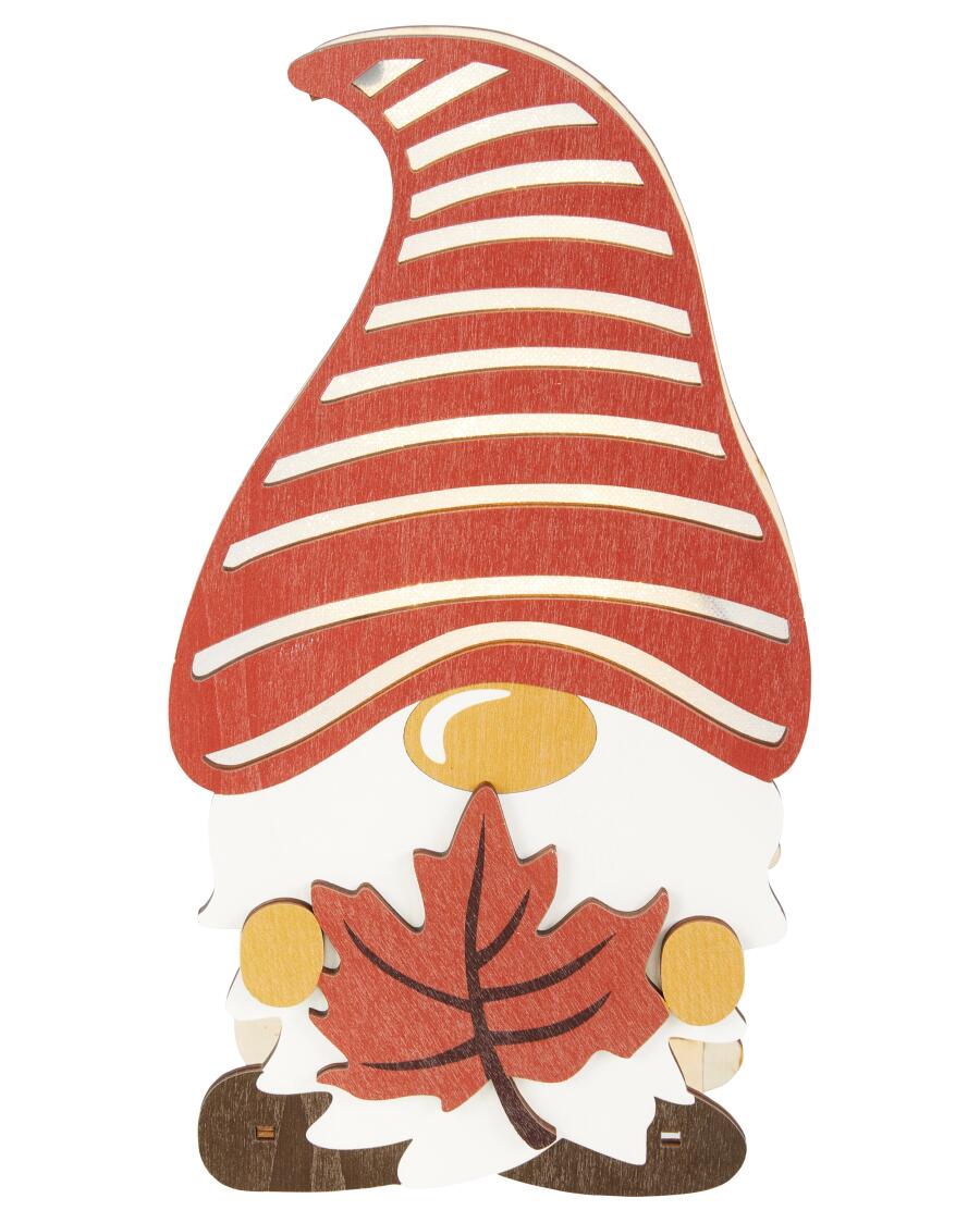 LED-Holzwichtel Herbst rot