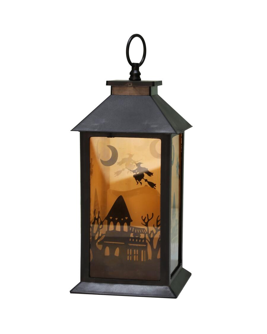 LED-Laterne Halloween schwarz