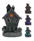 LED-Gruselhaus Halloween dunkelgrau