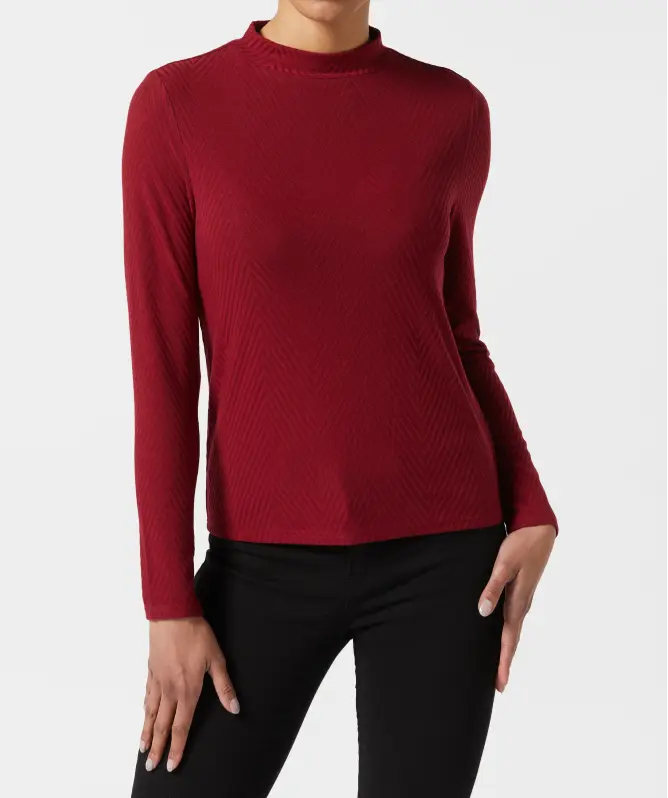Zigzag shirt met lange mouwen