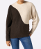 Zweifarbiger Pullover Beige
