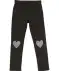 Thermo-Leggings mit Glitzerherzen dunkelbraun