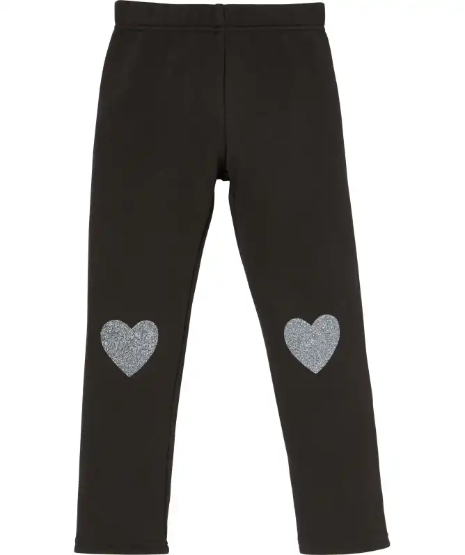 Thermo-Leggings mit Glitzerherzen