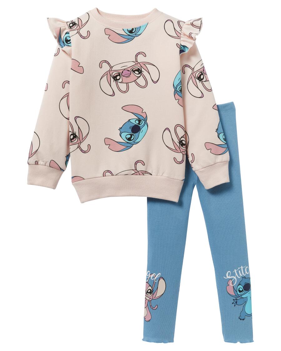 Stitch sweatshirt + legging roze