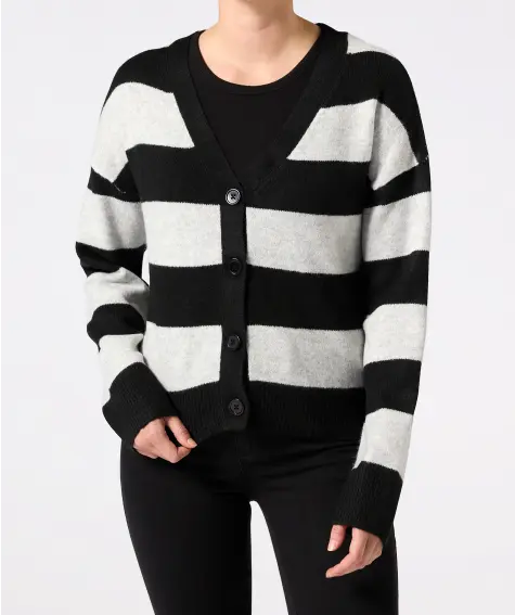 Gestreifte Strickjacke