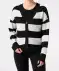 Pruhovaný svetr černá/šedá