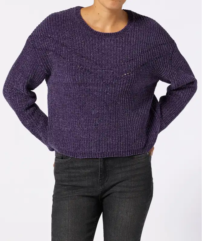 Strickpullover aus Chenille