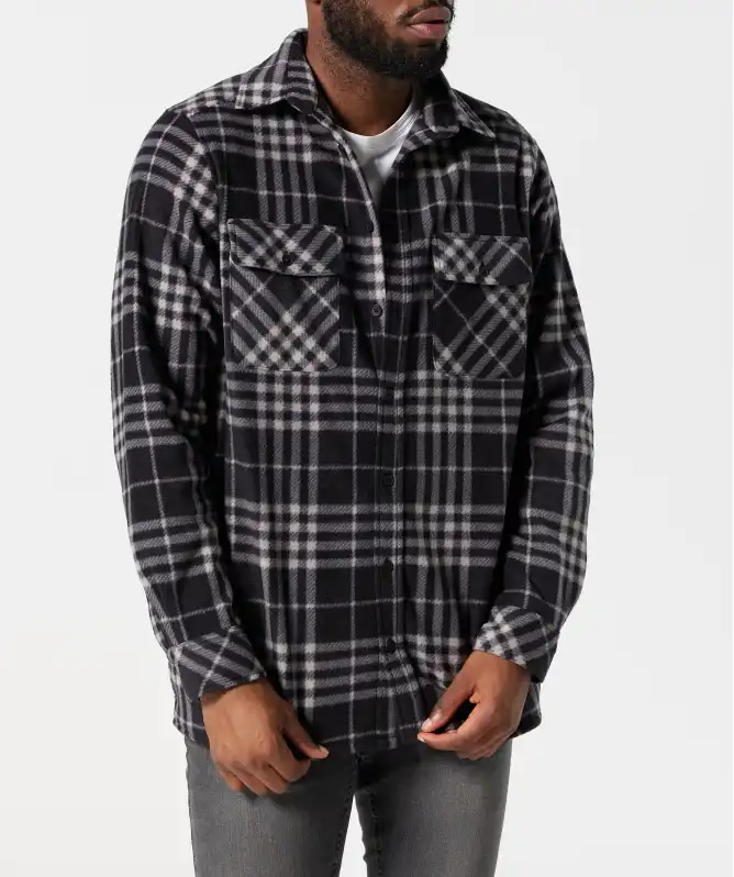 Fleecehemd mit Kragen