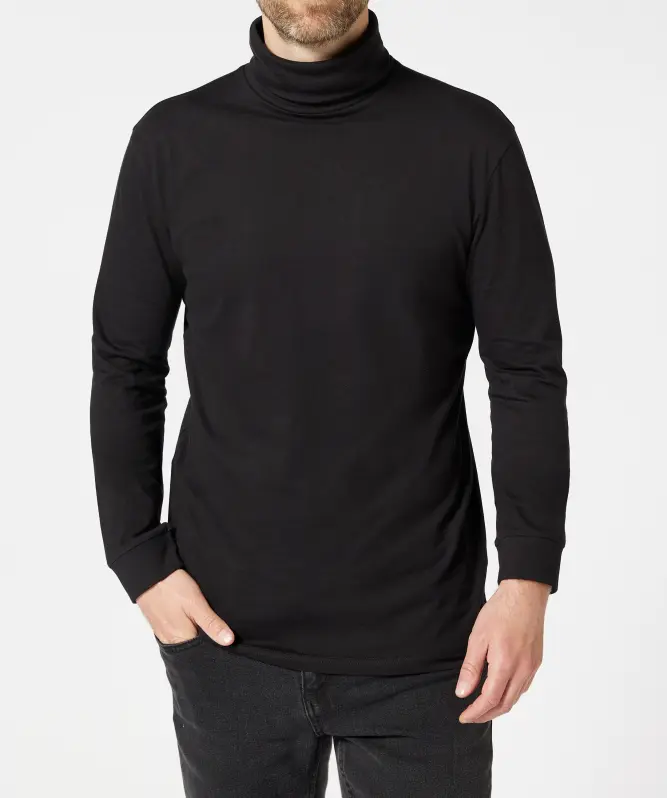 Herren Rollkragenpullover Slim Fit - Baumwolle Winter Pullover - Business & Freizeit