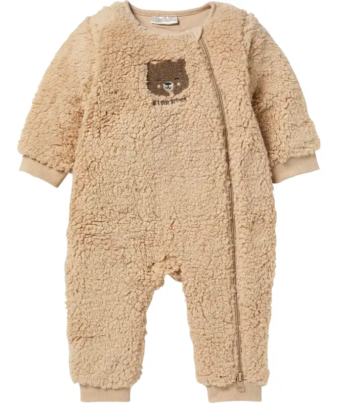 Newborn Strampler mit Teddyfell