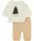 Baby sweatshirt + broek kerst beige