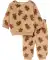 Newborn Fleecepullover + Fleecehose Weihnachten Beige