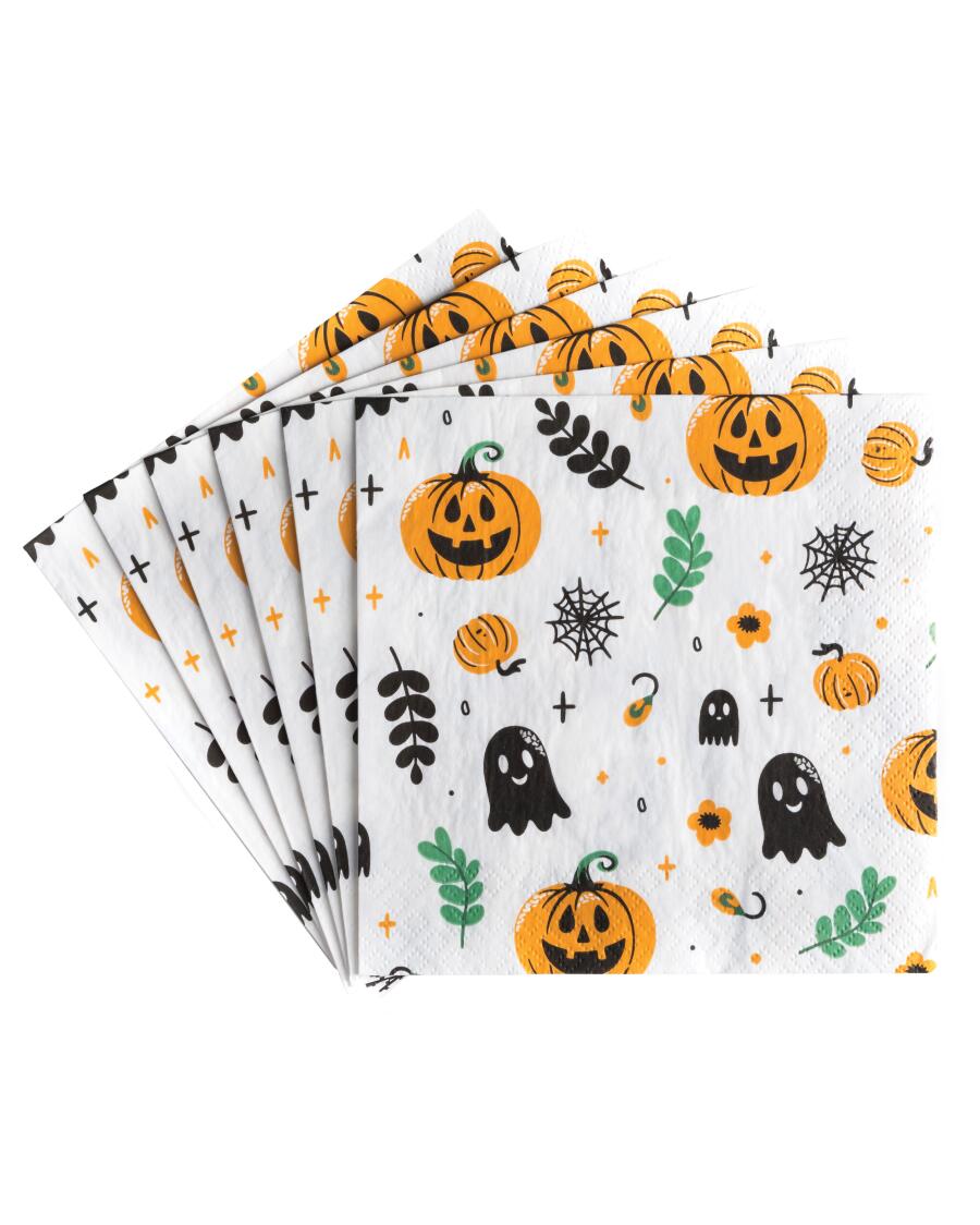 Halloweenské ubrousky bílá