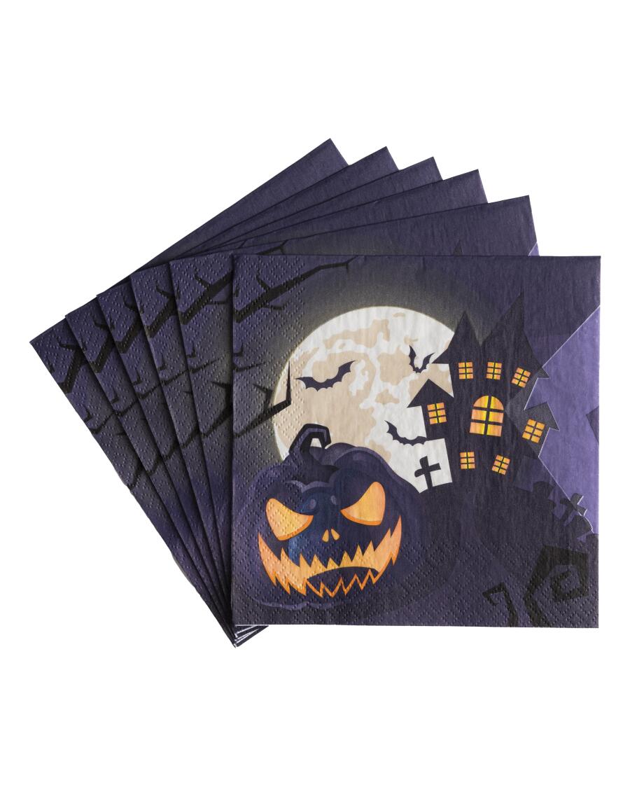 Halloweenské ubrousky pestrá