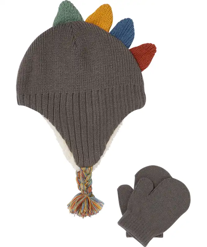 Strickmütze + Fäustlinge