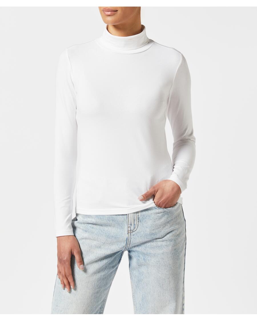 Basic Langarmshirt weiß