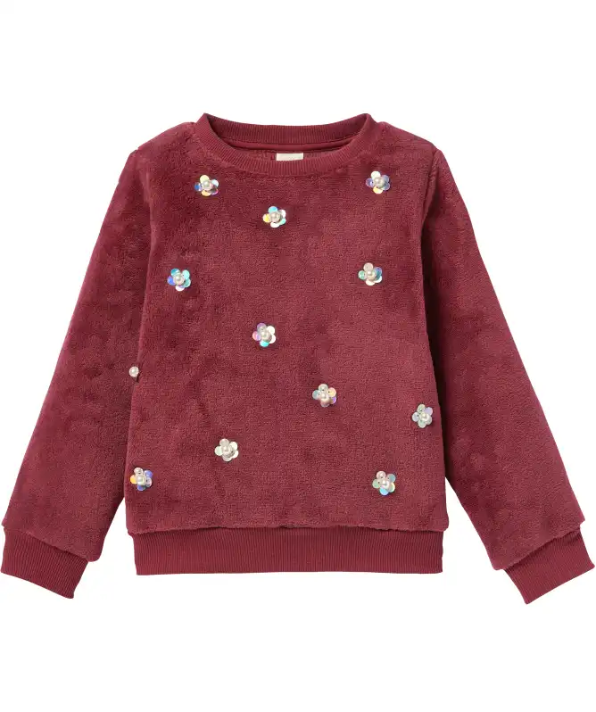 Flísová mikina s korálky