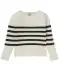 Geripptes Langarmshirt offwhite