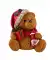 Deko-Bär Weihnachten rot/braun