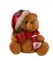 Kerstdecoratie beer rood/bruin