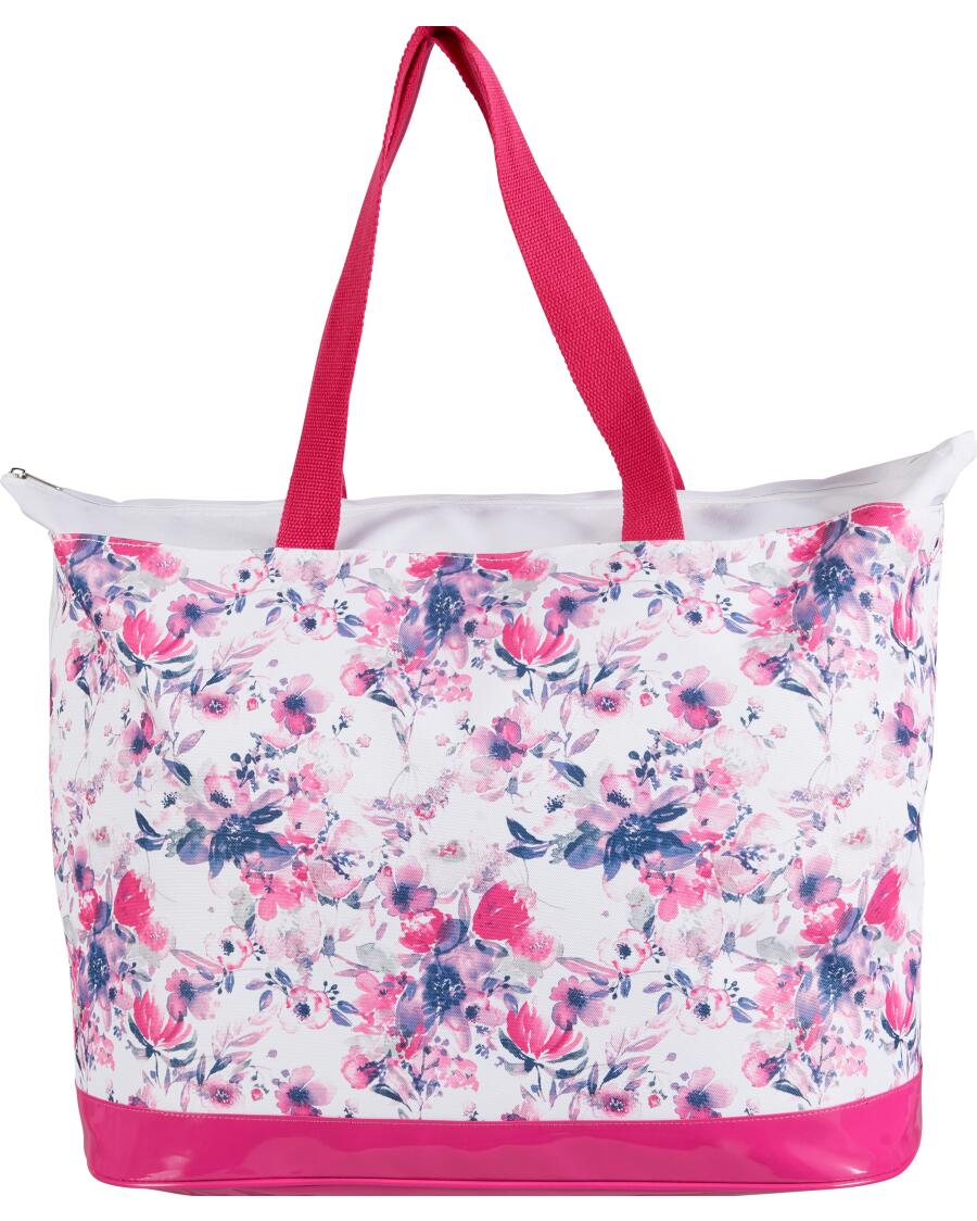 Shopper mit Reißverschluss pink