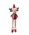 Kerstdecoratie rendier donkerrood