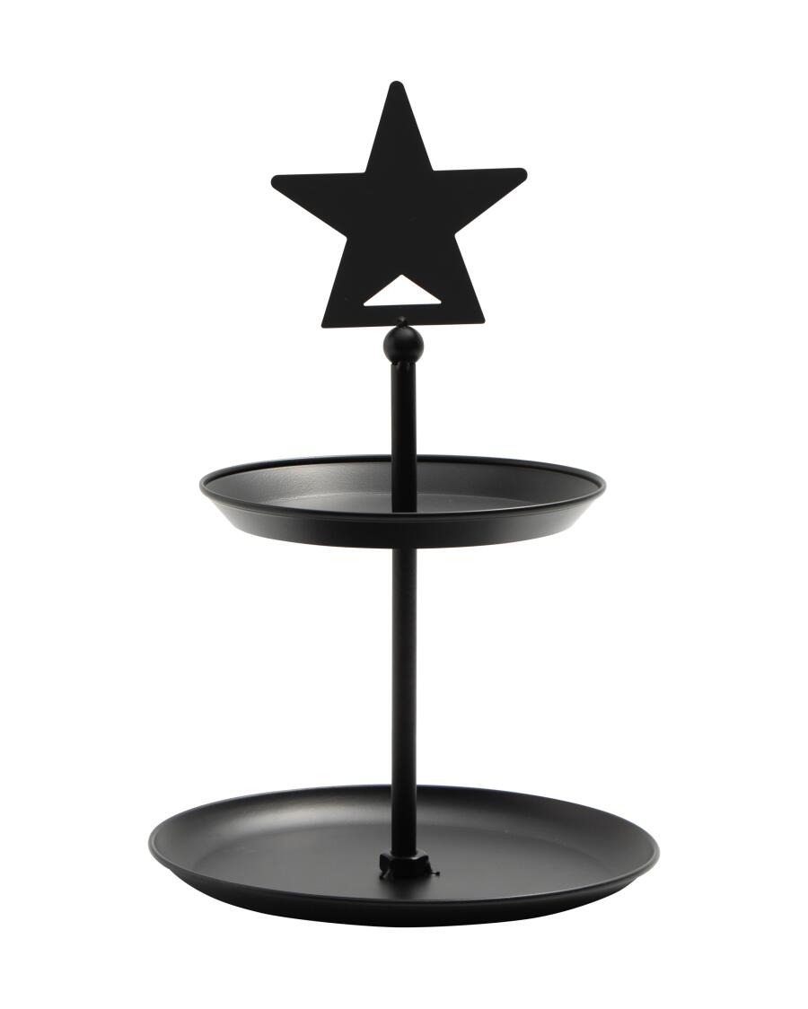 Deko-Etagere Weihnachten schwarz