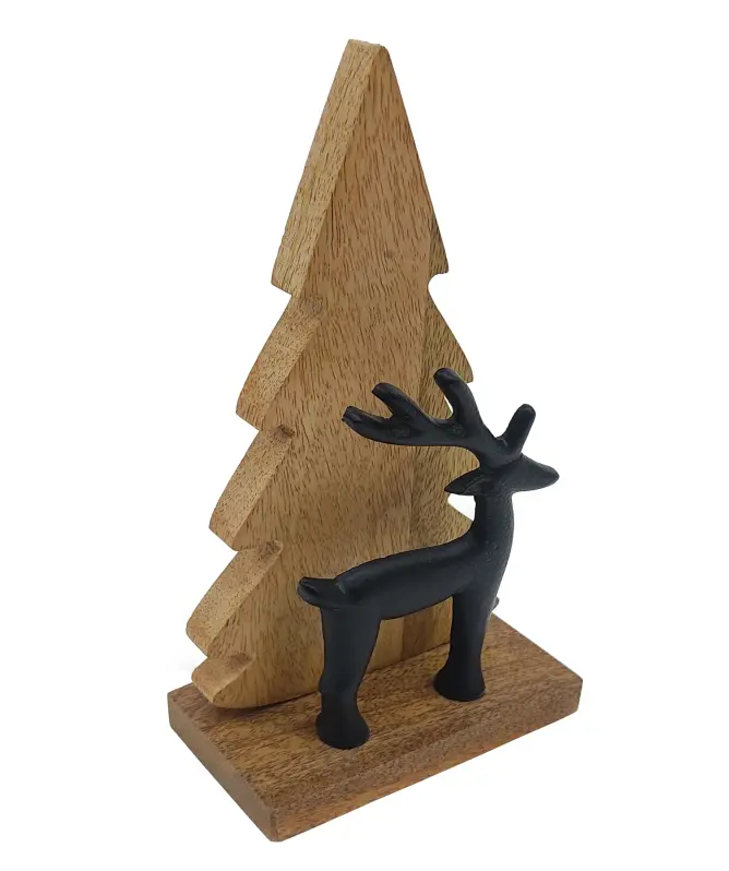Deko-Tanne mit Hirsch Weihnachten