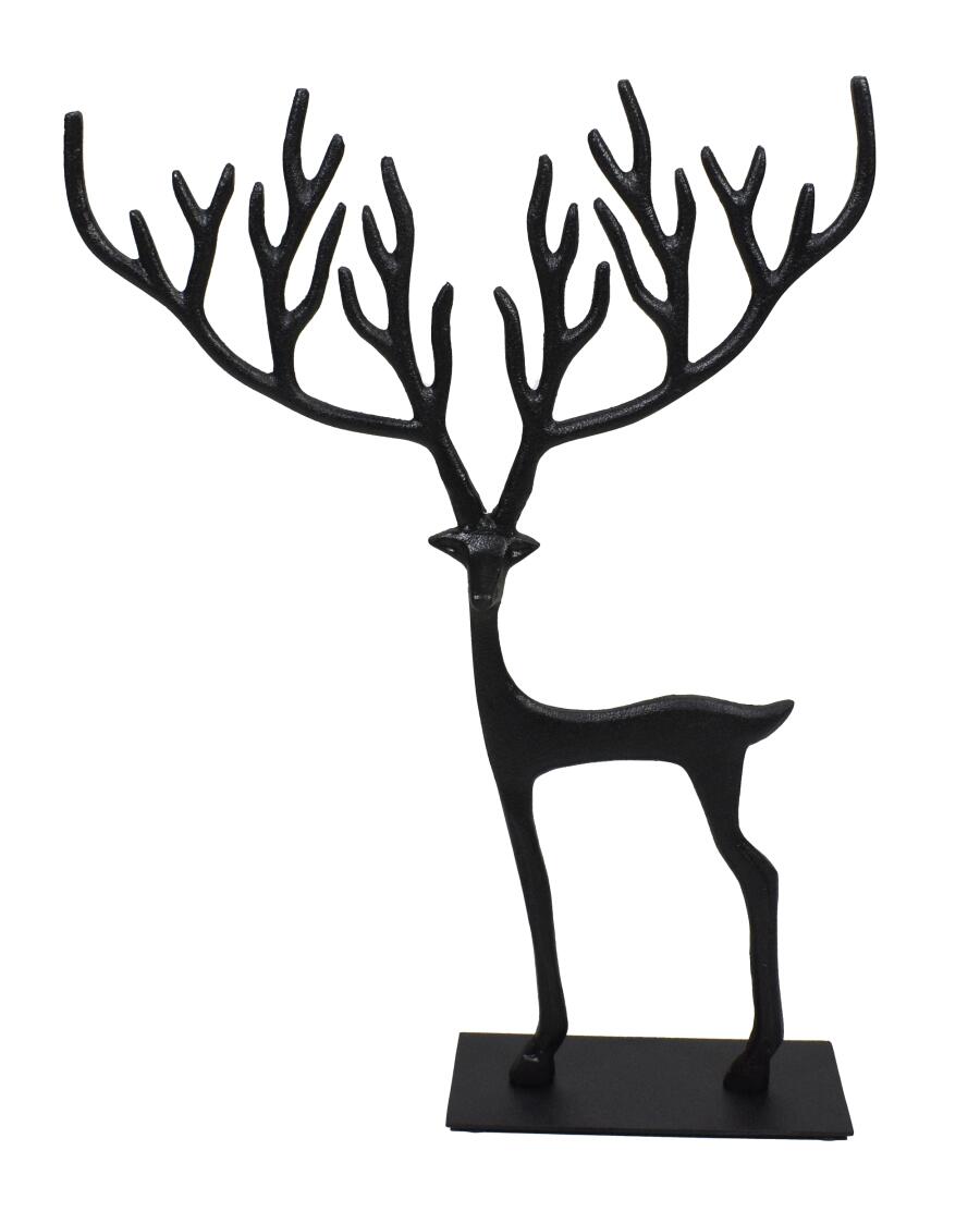 Deko-Hirsch Weihnachten schwarz