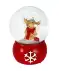 Sneeuwbol met muziek kerst rood