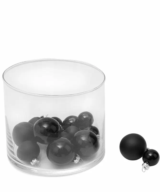 Zwarte kerstballen