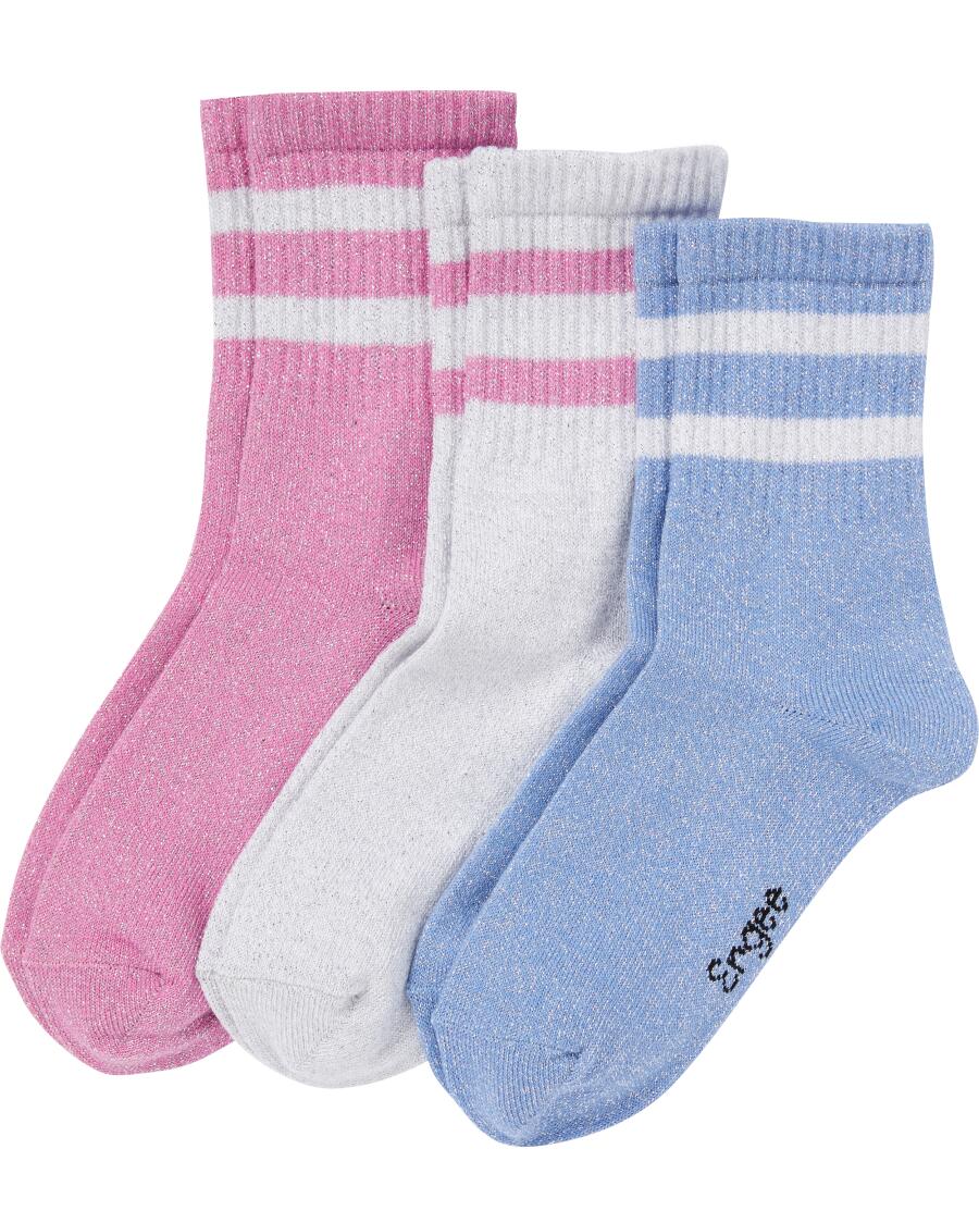 Tennissocken mit Glitzerfäden blau