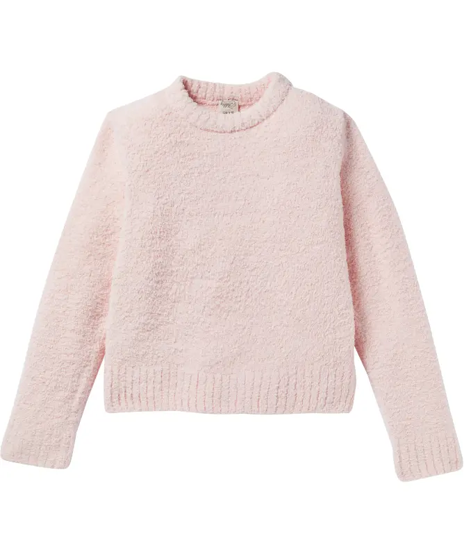 Pluizige trui in roze