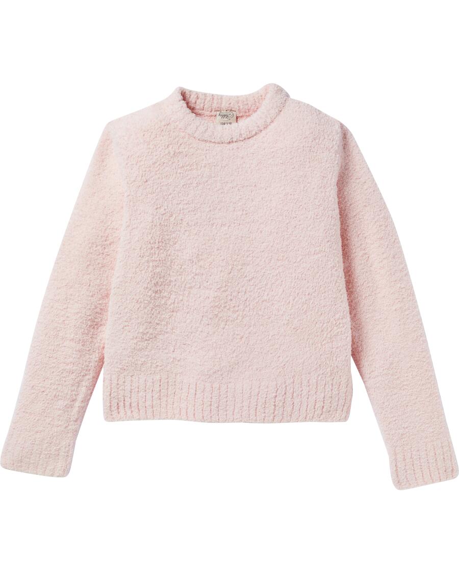 Pluizige trui in roze roze