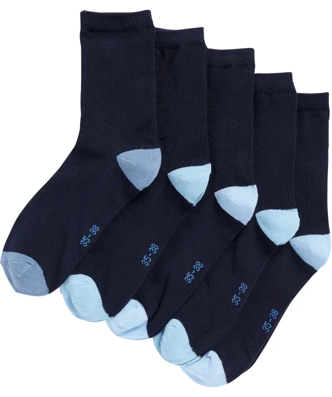 Socken mit Kontrastelementen