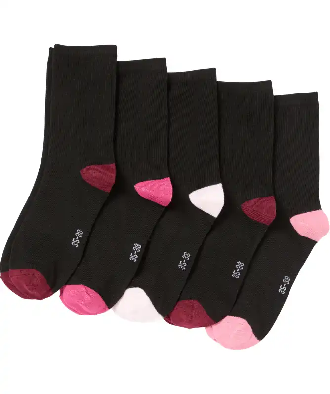 Socken mit Kontrastelementen