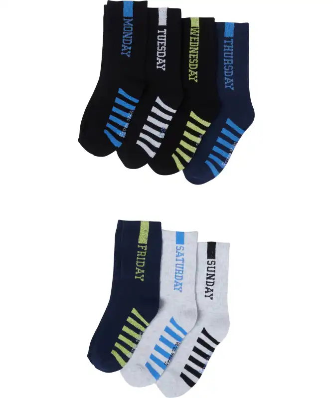 Socken mit Wochentagen