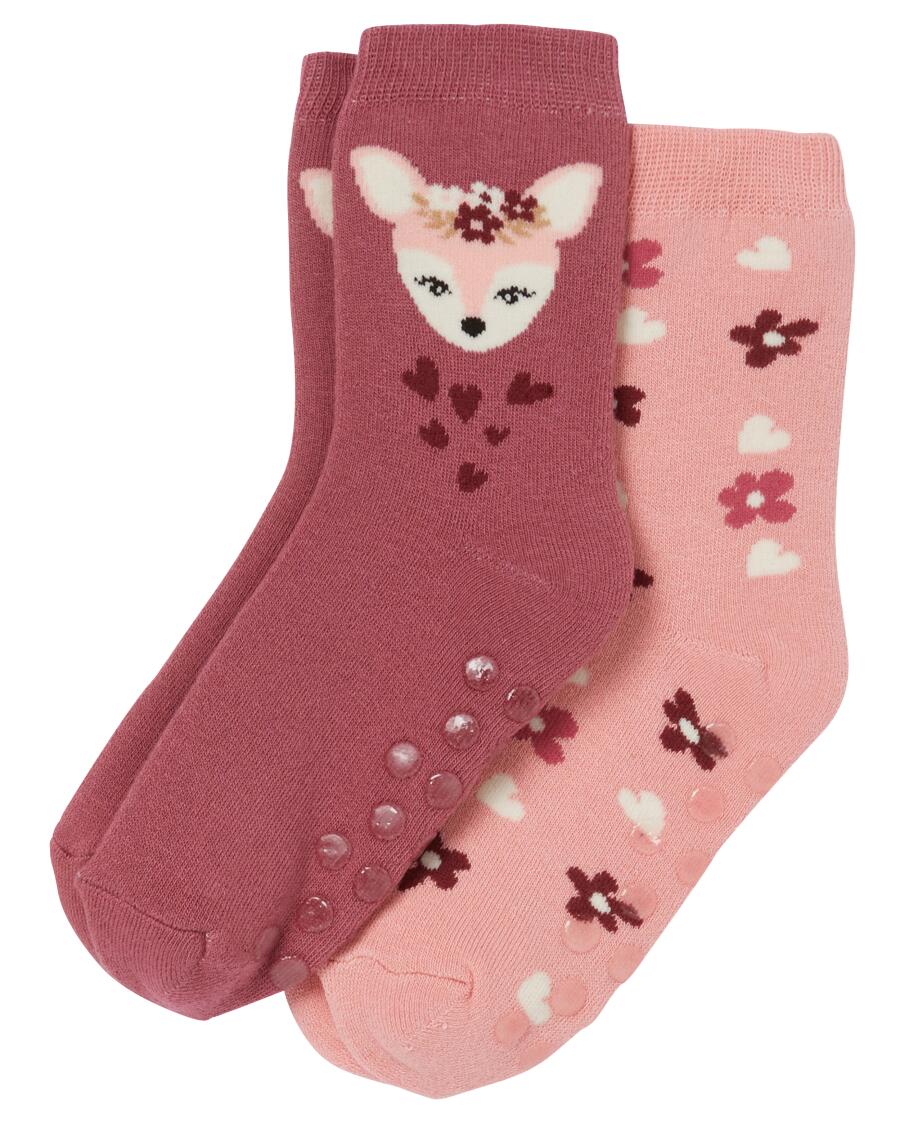 Terry sokken met ABS antislip roze