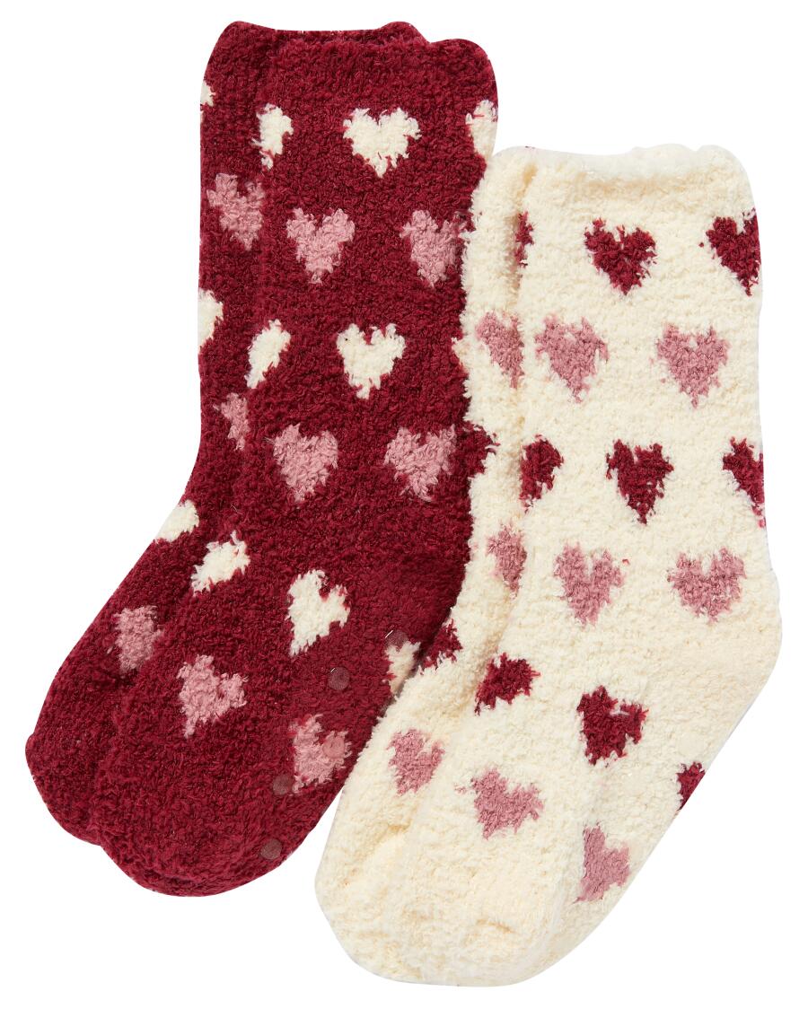 Fleece sokken rood