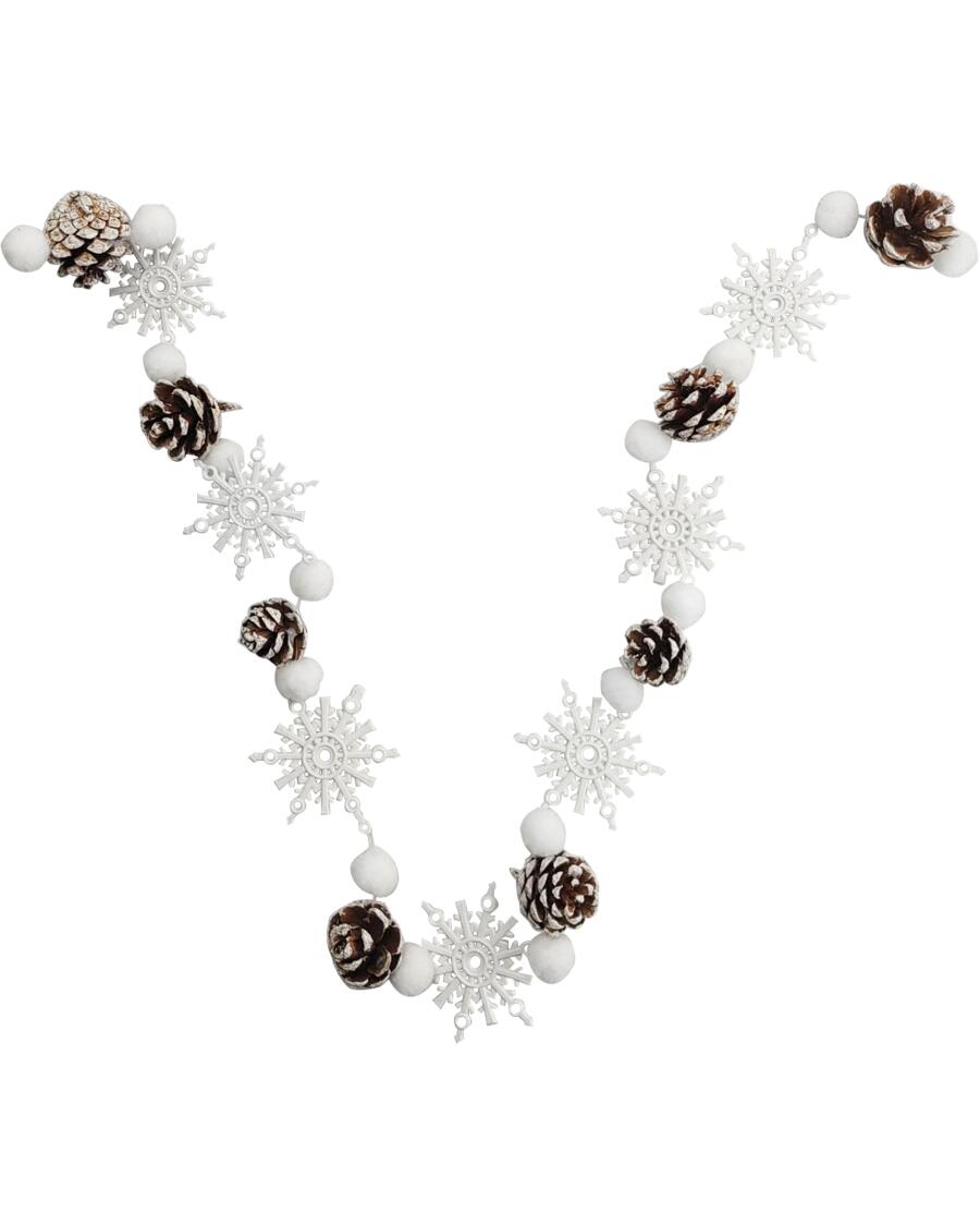 Kerstslinger Decoratie wit