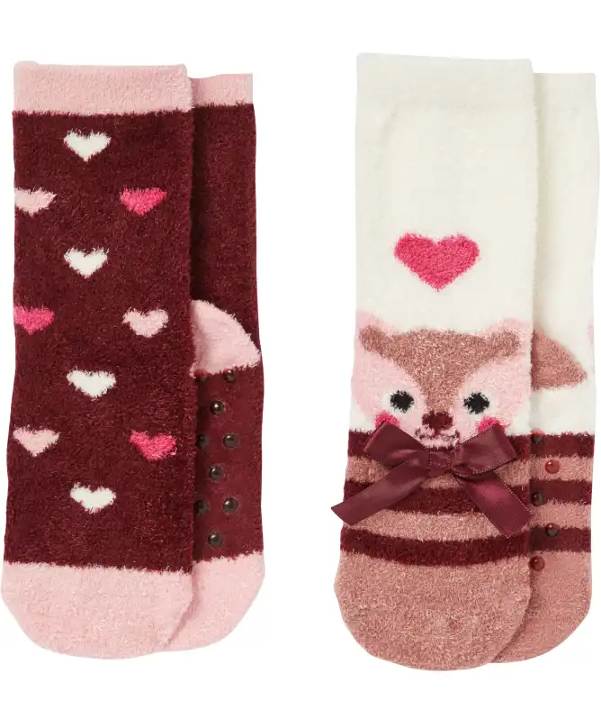 Fluffy sokken met strik