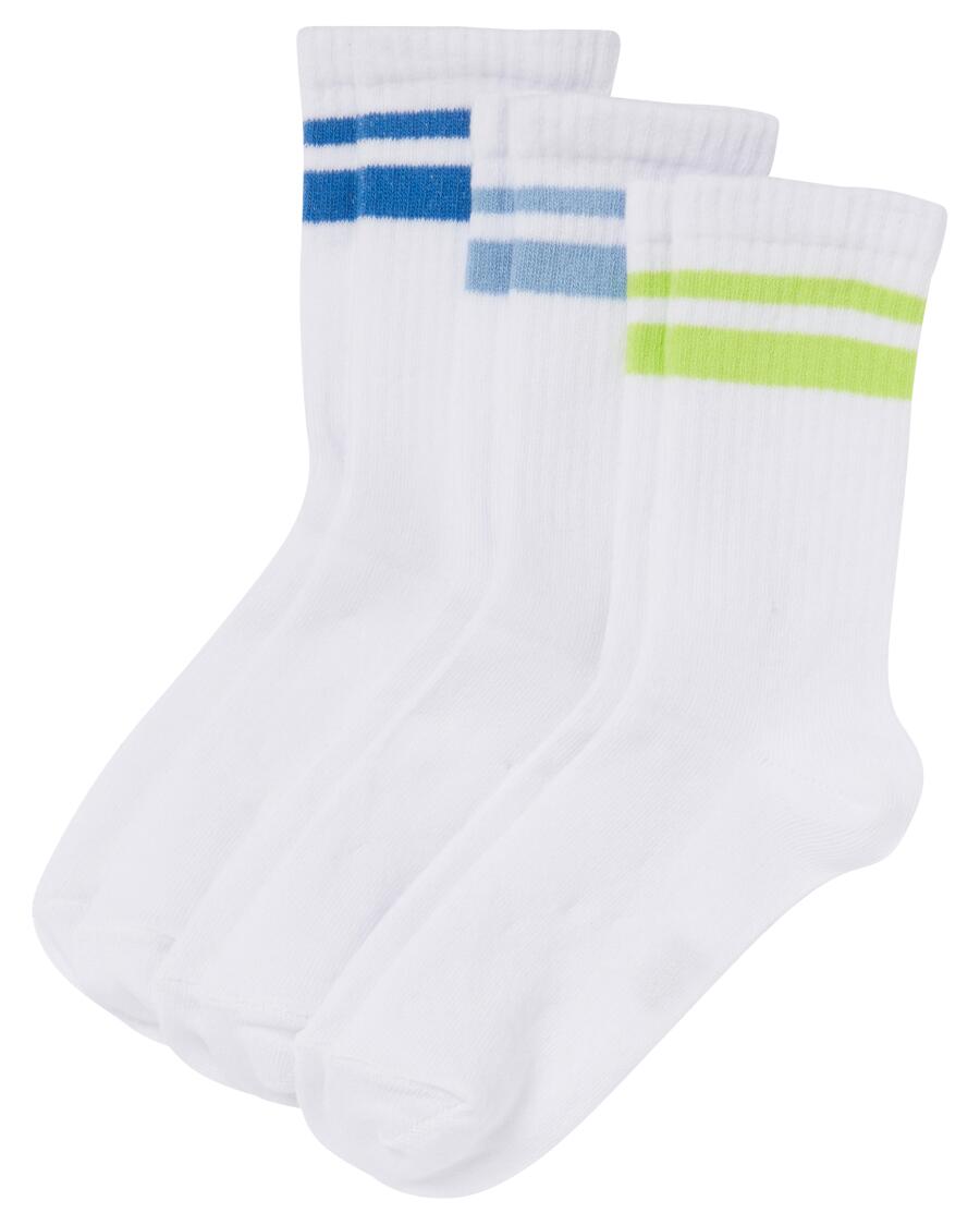 Tennissocken mit Streifen weiß