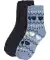 Socken Flausch + Frottee blau