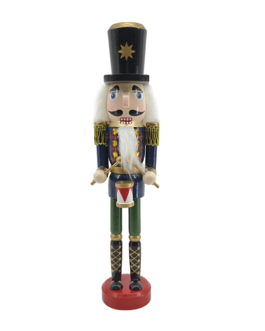 Deko-Nussknacker Weihnachten blau/weiß