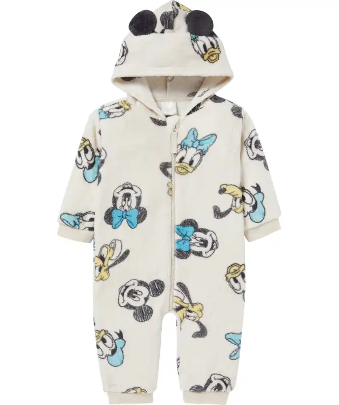 Fleece-Jumpsuit mit Kapuze