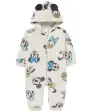 Fleece-Jumpsuit mit Kapuze