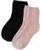 Kuschelige Flauschsocken schwarz/rosa