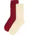 Skarpety zimowe biały/czerwony