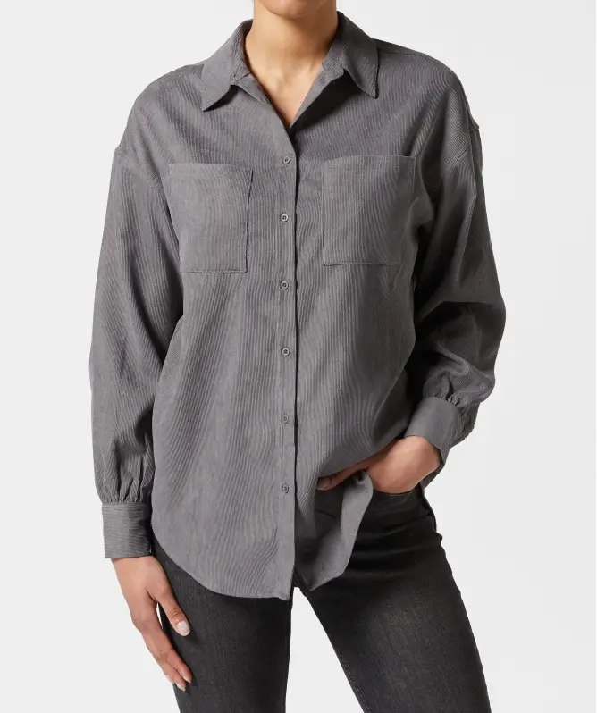 Oversized corduroy blouse